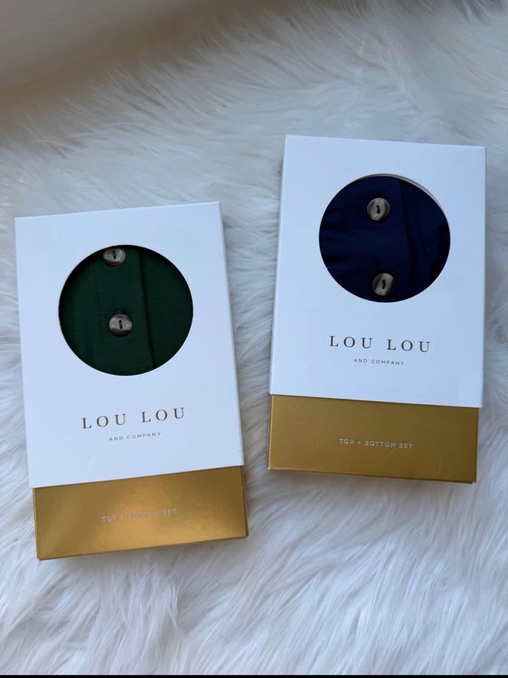 Lou Lou & Company Packaged Top + Bottom Set — Mustard Gold